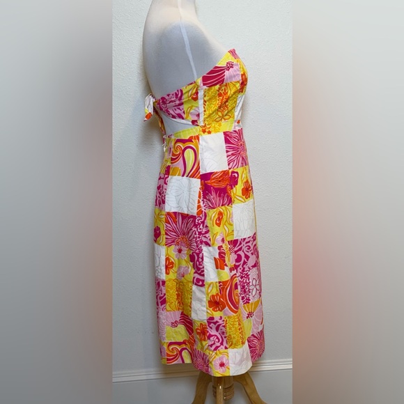 Vintage Lilly Pullizer Women’s Strapless Dress 4 Kings Court Patch White Label - Picture 2 of 6